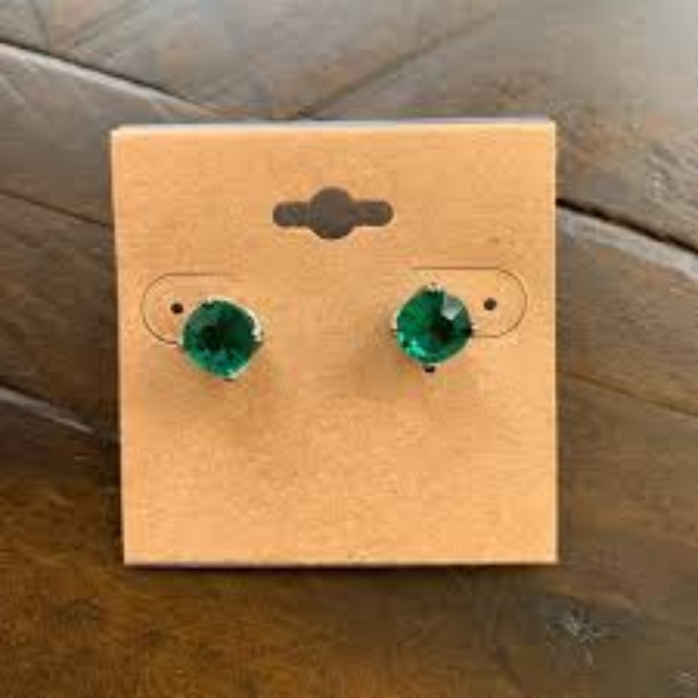 Chloe + Isabel Brilliant Stud Earrings (Emerald)